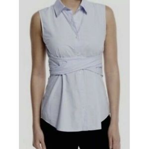 Derek Lam 10 Cosby Twist Wrap Front Button Down